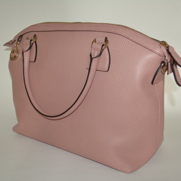 NWT GUCCI DOME LARGE PEBBLED LEATHER GG LOGO HARDWARE PURSE BAG - Picture 3 of 10